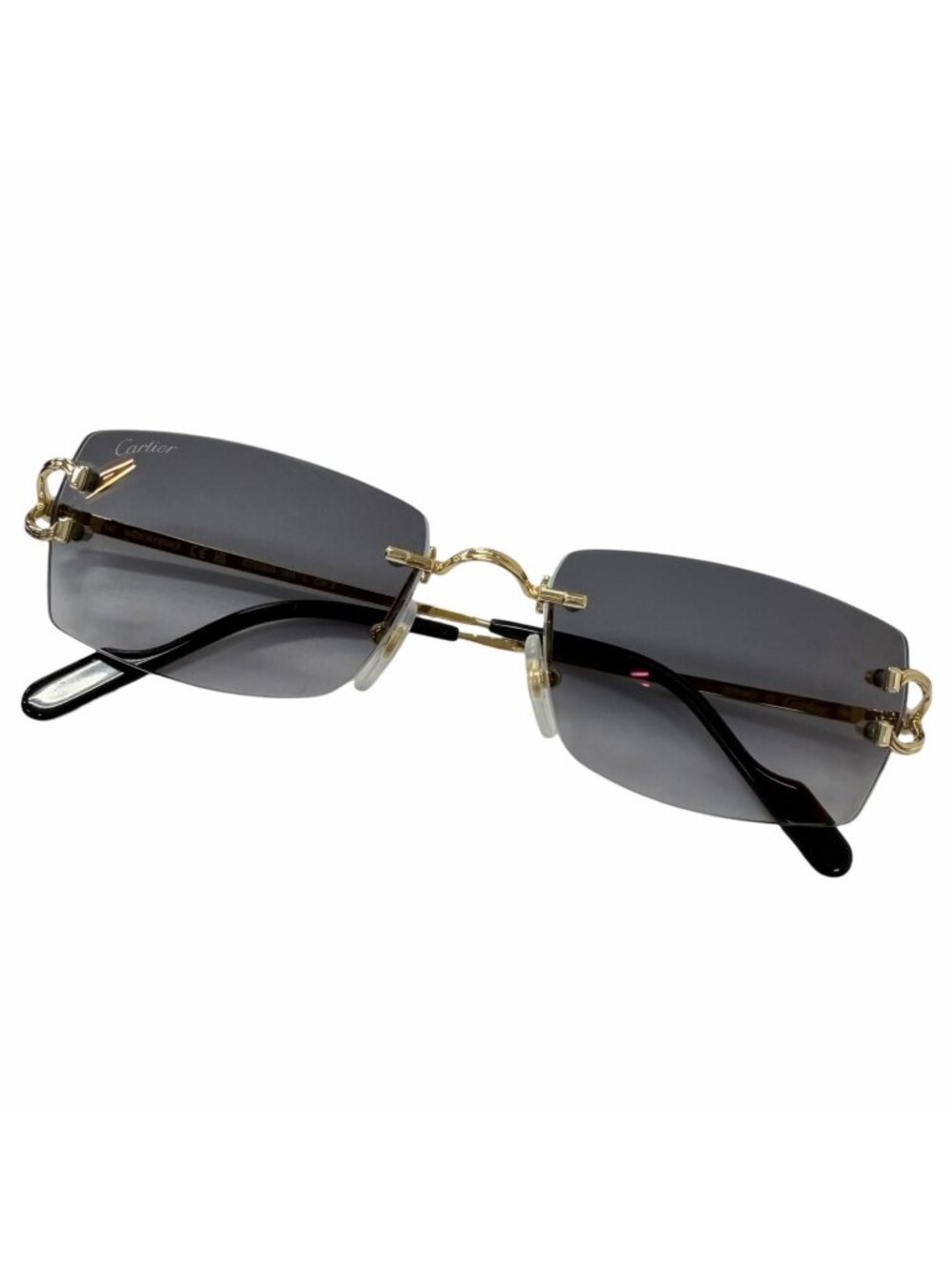 Cartier 001 L 140 Decor C de Cartier Square Rimless Sunglasses Eyewear